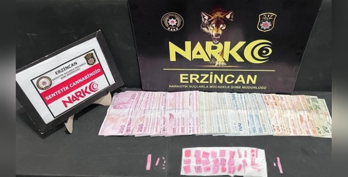 Erzincan'da uyuşturucu operasyonu: 39 parça bonzai ve 9600 TL ele geçirildi