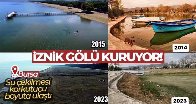 Bursa İznik Gölü kuruyor: 'Göldeki çekilme korkutucu boyuta ulaştı'