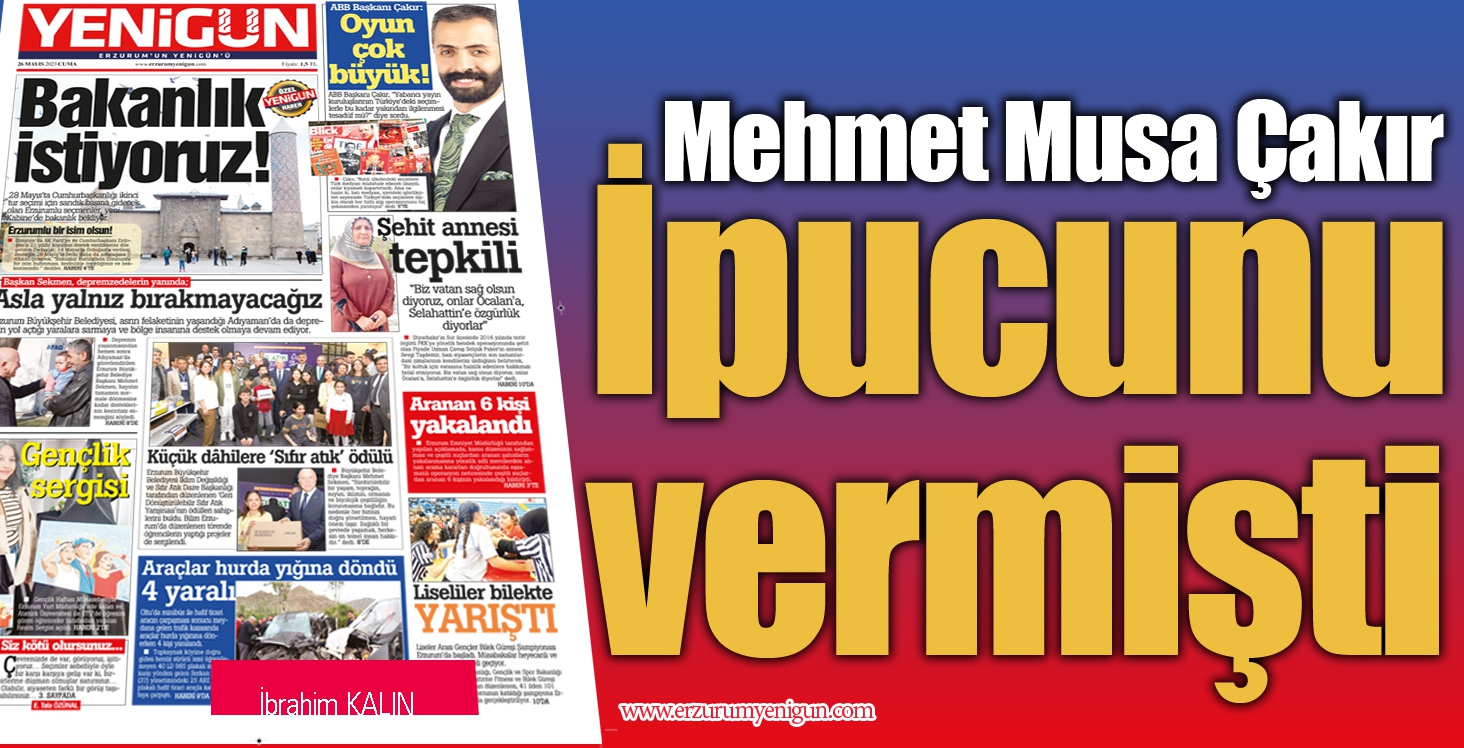 Çakır ipucunu vermişti