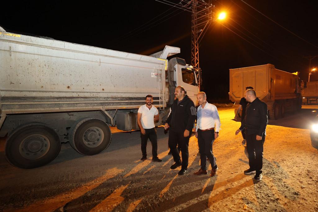Aziziye’de gece-gündüz asfalt