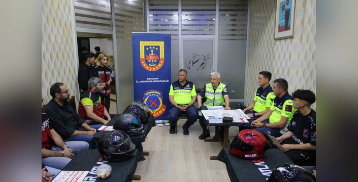 Erzurum'da motosiklet sürücülerine trafik güvenliği eğitimi: Kazaları önlemek için önemli adım