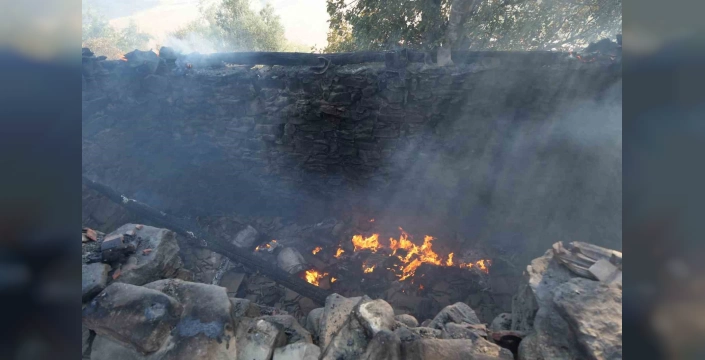 Antalya'da korkutan yangın: 3 ev ve 4 ahır kül oldu