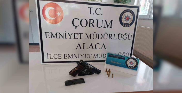 Çorum'da ruhsatsız tabanca operasyonu: 1 kişi gözaltında