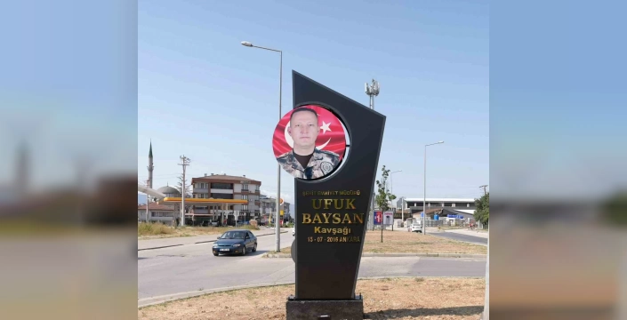 Düzce'de şehit Ufuk Baysan'ın ismi kavşağa verildi