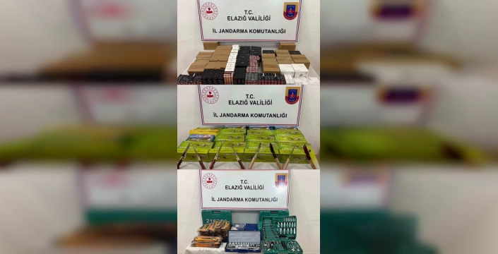 Elazığ'da büyük gümrük kaçakçılığı operasyonu: 1 milyon 450 bin TL değerinde ürün ele geçirildi