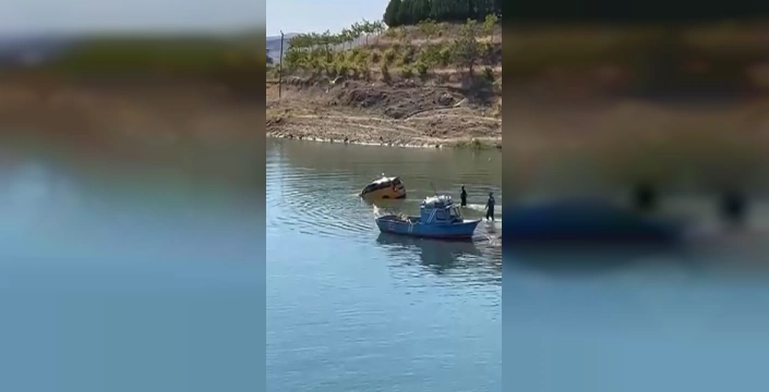 Elazığ'da drama: Çocuk, taksiyi baraj gölüne sürdü
