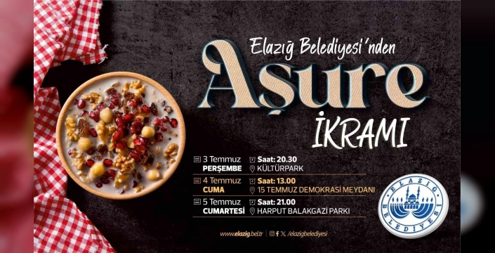 Elazığ'da Üç Günlük Aşure İkramları