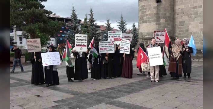 Erzurum'da Gazze için yürüyüş