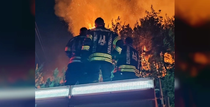 Erzurum itfaiyecileri Hatay'da yangınlarla mücadele ediyor