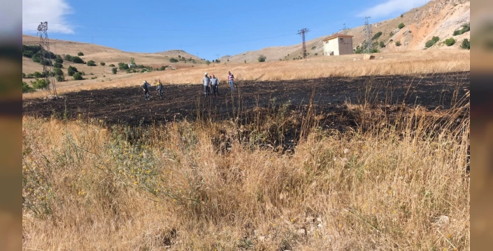Hozat'ta ekili alanda yangın çıktı