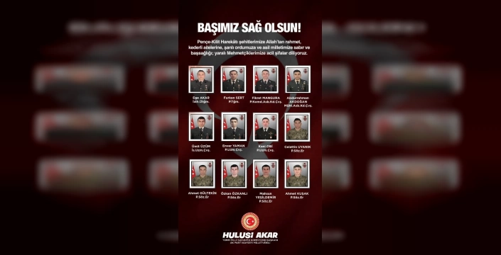 Hulusi Akar'dan şehitler için başsağlığı mesajı