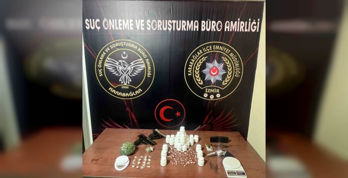 İzmir'de uyuşturucu ve silah operasyonu: 2 şüpheli gözaltında