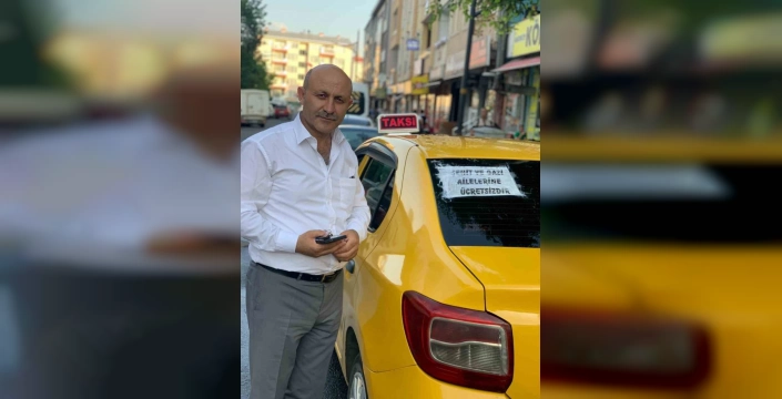 Kars'ta taksicilerden şehit ve gazi ailelerine ücretsiz hizmet