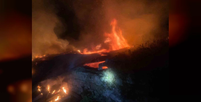 Pazaryolu'nda yangın: 5 ev kül oldu