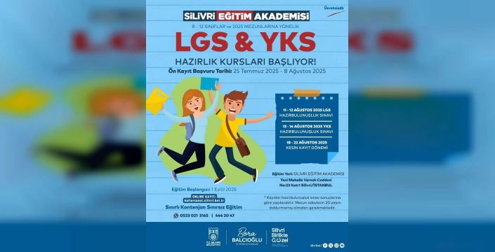 Silivri Belediyesi'nden Öğrencilere Ücretsiz LGS ve YKS Hazırlık Kursu
