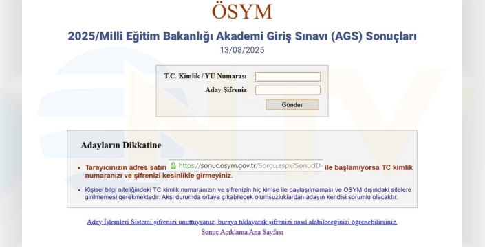 AGS sonuçları açıklandı: Öğretmen adayları sonuçlarını öğrenebilecek
