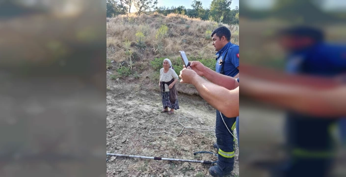 Denizli'nin Güney ilçesinde gölete düşen kuzu kurtarıldı