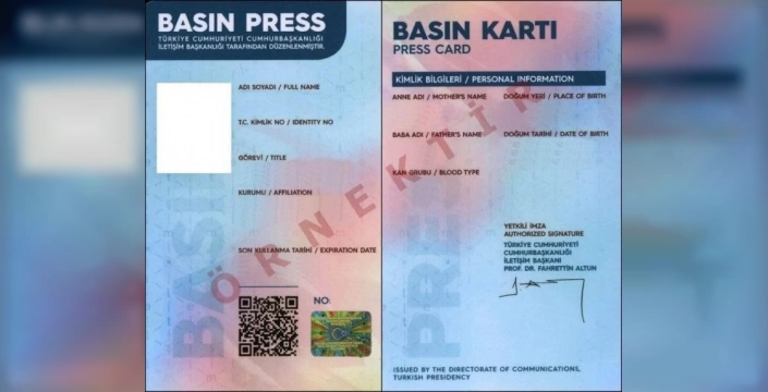 Erzincan'da basın kartı bilgilendirme notu