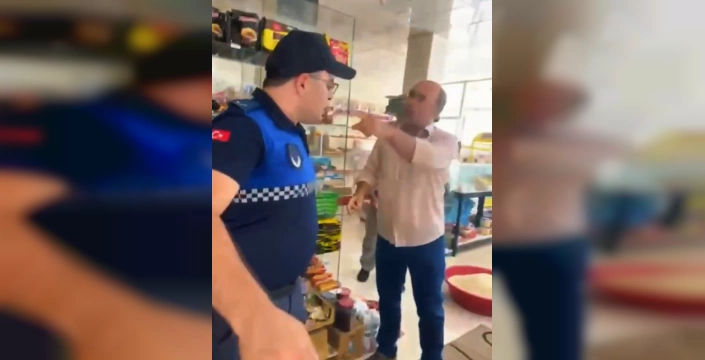 Gaziantep'te tarihi geçmiş ürün satan esnaf, zabıtayı tehdit etti