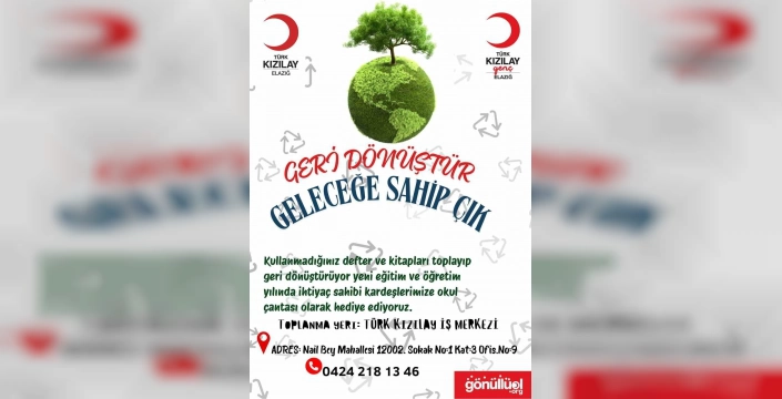 Genç Kızılay Elazığ'dan anlamlı proje: Kullanılmayan kitap ve defterler, kırsal öğrencilere çanta olarak ulaşacak
