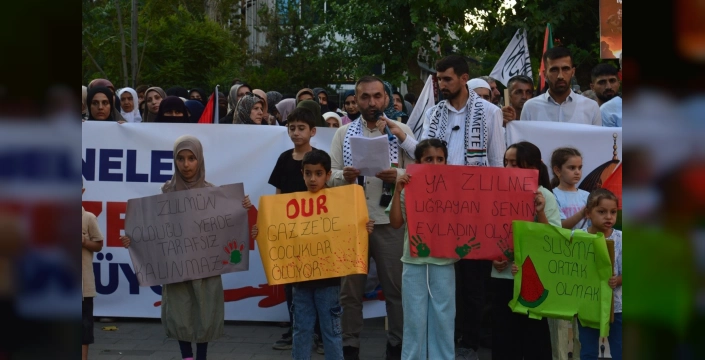 Siirt'te Gazze protestosu: 'İnsanlığın onurunu savunmak için buradayız'