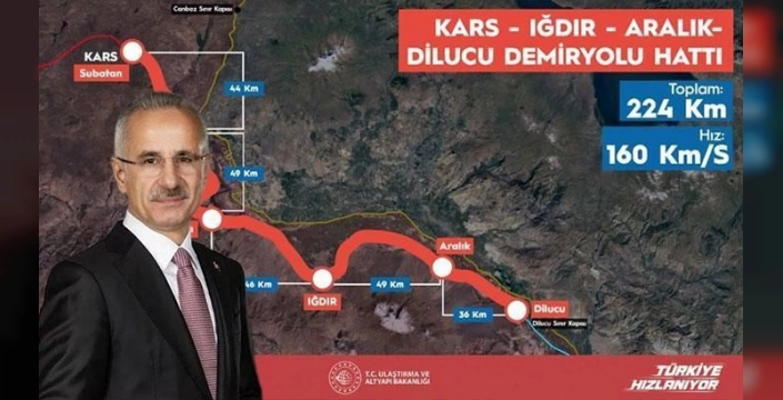 Uraloğlu açıkladı: Kars-Iğdır-Aralık-Dilucu Demir Yolu Hattı'nın temeli atılıyor