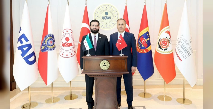 Yerlikaya, Suriye İçişleri Bakanı Hattab'ı ağırladı