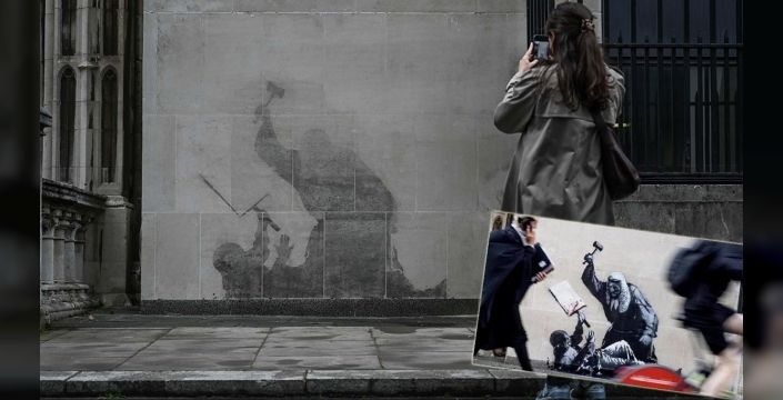 Banksy'nin Londra eserine el konuldu