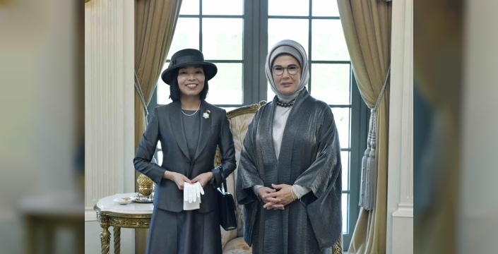 Emine Erdoğan, Japonya Altes Prensesi Akiko Mikasa ile görüştü