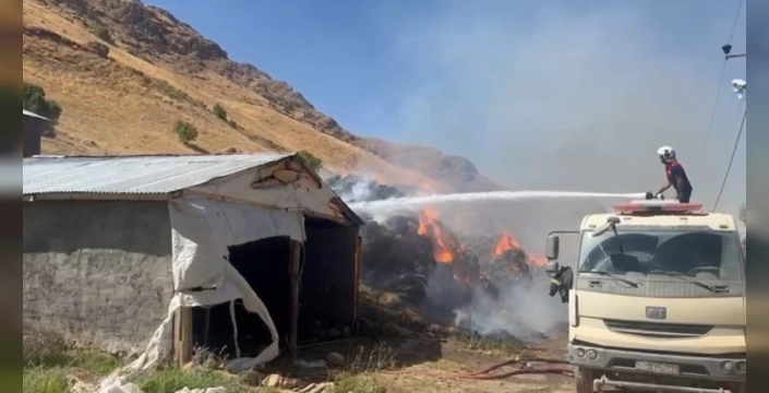 Hakkari'nin Yüksekova ilçesinde büyük yangın: 20 bin bağ otu kül oldu