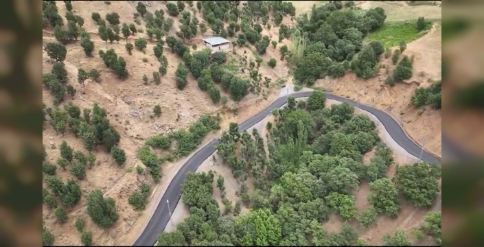 Hakkari Şemdinli'de 7 kilometrelik yol asfaltlandı