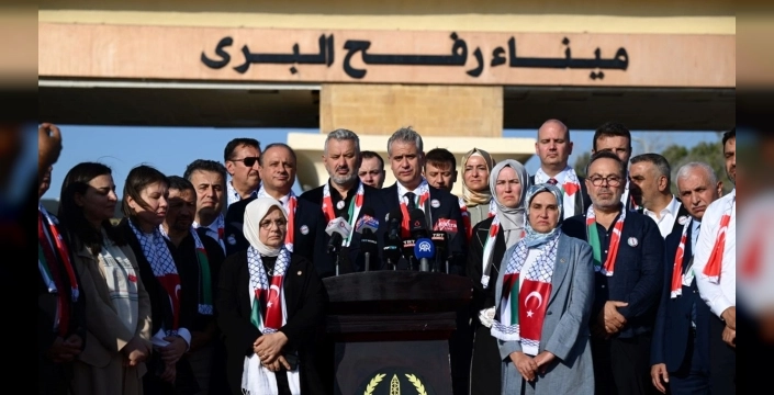 Hasan Basri Yalçın başkanlığındaki heyet Gazze'deki krize dikkat çekti