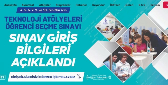İBB Teknoloji Atölyeleri sınav giriş bilgileri açıklandı