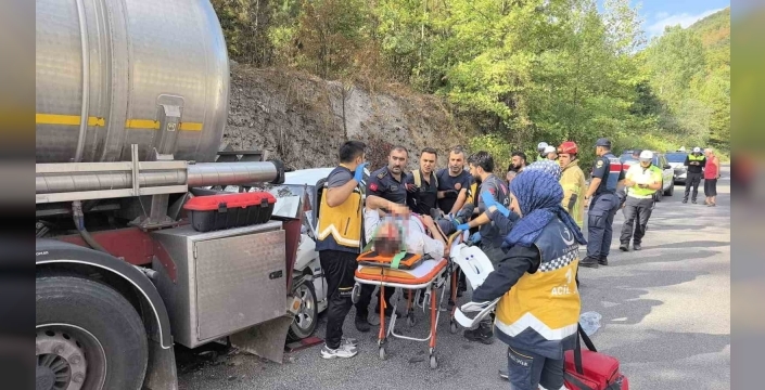 İnegöl'de tanker kazası: 1'i bebek 5 yaralı