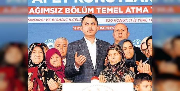 Kurum: Sındırgı ve Bigadiç’te 531 konutun temeli atıldı