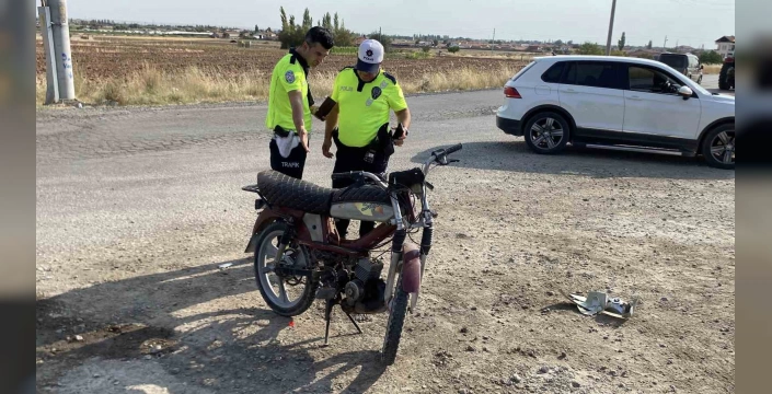 Aksaray'da trafik kazası: Motosiklet sürücüsü yaralandı