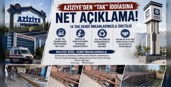 Aziziye’den “tak” iddiasına açıklama
