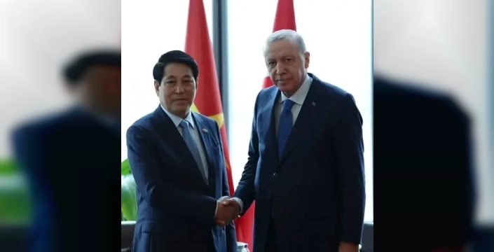 Cumhurbaşkanı Erdoğan, Vietnam Devlet Başkanı Cuong ile görüştü