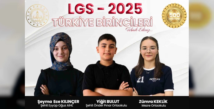 Elazığ'dan Üç Türkiye Birincisi: LGS'de Tam Puan