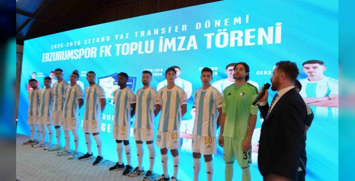 Erzurumspor'da yeni transferler tanıtıldı