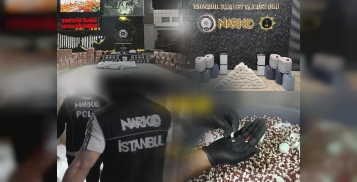 İstanbul'da büyük uyuşturucu operasyonu: 366,5 kilogram madde ve 1 milyon 572 bin hap ele geçirildi