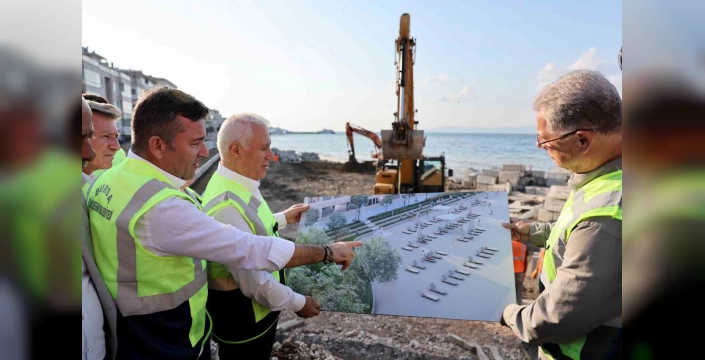 Mudanya’da sahil düzenlemesi hız kazandı