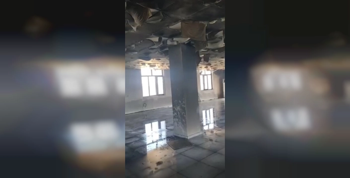 Muş'ta taziye evi yandı