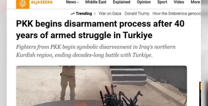 PKK silah bıraktı: Dünya basını büyük yankı uyandırdı